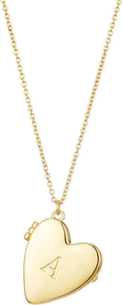 Initial Heart Locket Pendant Necklace | Nordstrom Rack