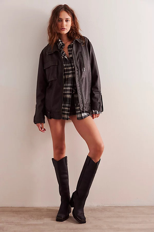 We The Free Buckle Up Vegan Leather Jacket | Free People (Global - UK&FR Excluded)