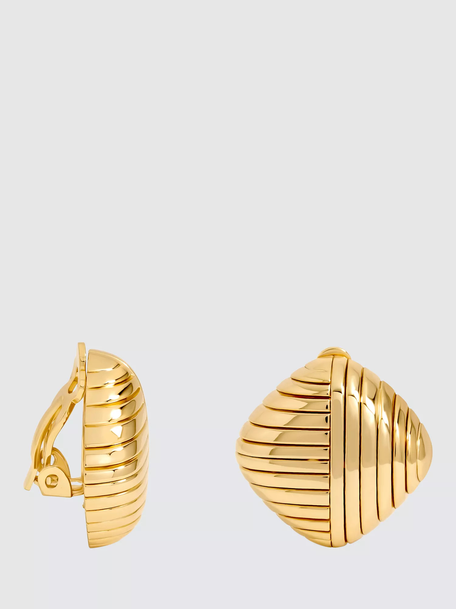 Jon Richard Ridge Square Clip On Earrings | John Lewis (UK)