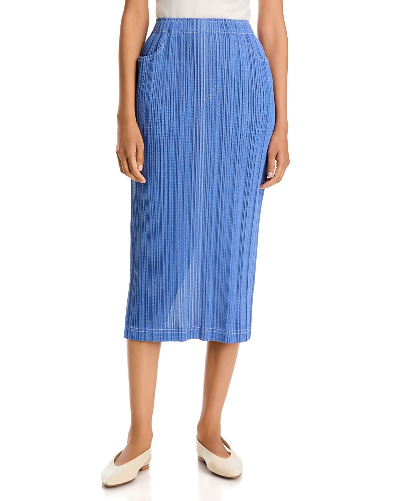 Pleats Please Issey Miyake Denim Midi Skirt | Bloomingdale's (US)