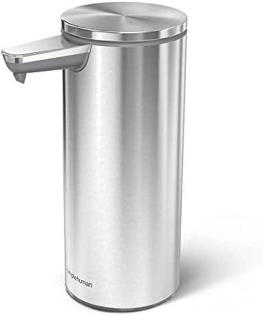 simplehuman 9 oz. Touch-Free Rechargeable Sensor Liquid Soap Pump Dispenser, Brushed Stainless St... | Amazon (US)