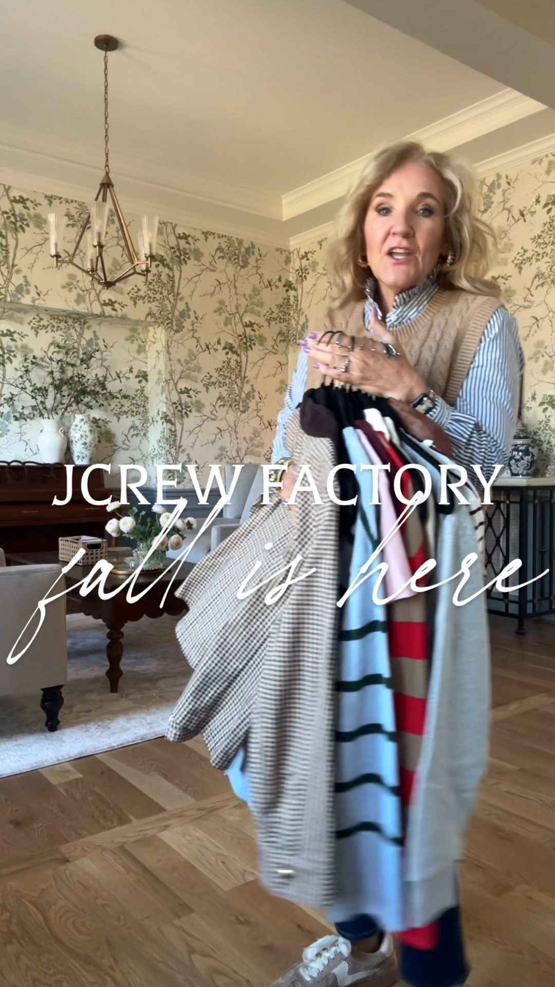 Fall outfits by J.Crew factory
All sizing details below  I can only link 30 items in this post. Some accessories you may need to find the link in the single outfit post here on LTK.
Girlfriend Chino’s size 8 
Rugby shirt, size large it is roomie 
Plaid blazer size 12 regular 
Striped button-down blouse size medium 
Cotton sweater vest size large I did size up 
Blue corduroys size 29 petite 
White leg jeans, size 29 petite 
Rugby style sweatshirt, size medium it’s quite oversized 
Barn, jacket, size medium petite 
Game day sweatshirt, size medium
Striped sweater/tunic size medium

30% off Allie Bess jewelry with code NANETTE30

#LTKSaleAlert #LTKOver40 #LTKFindsUnder100