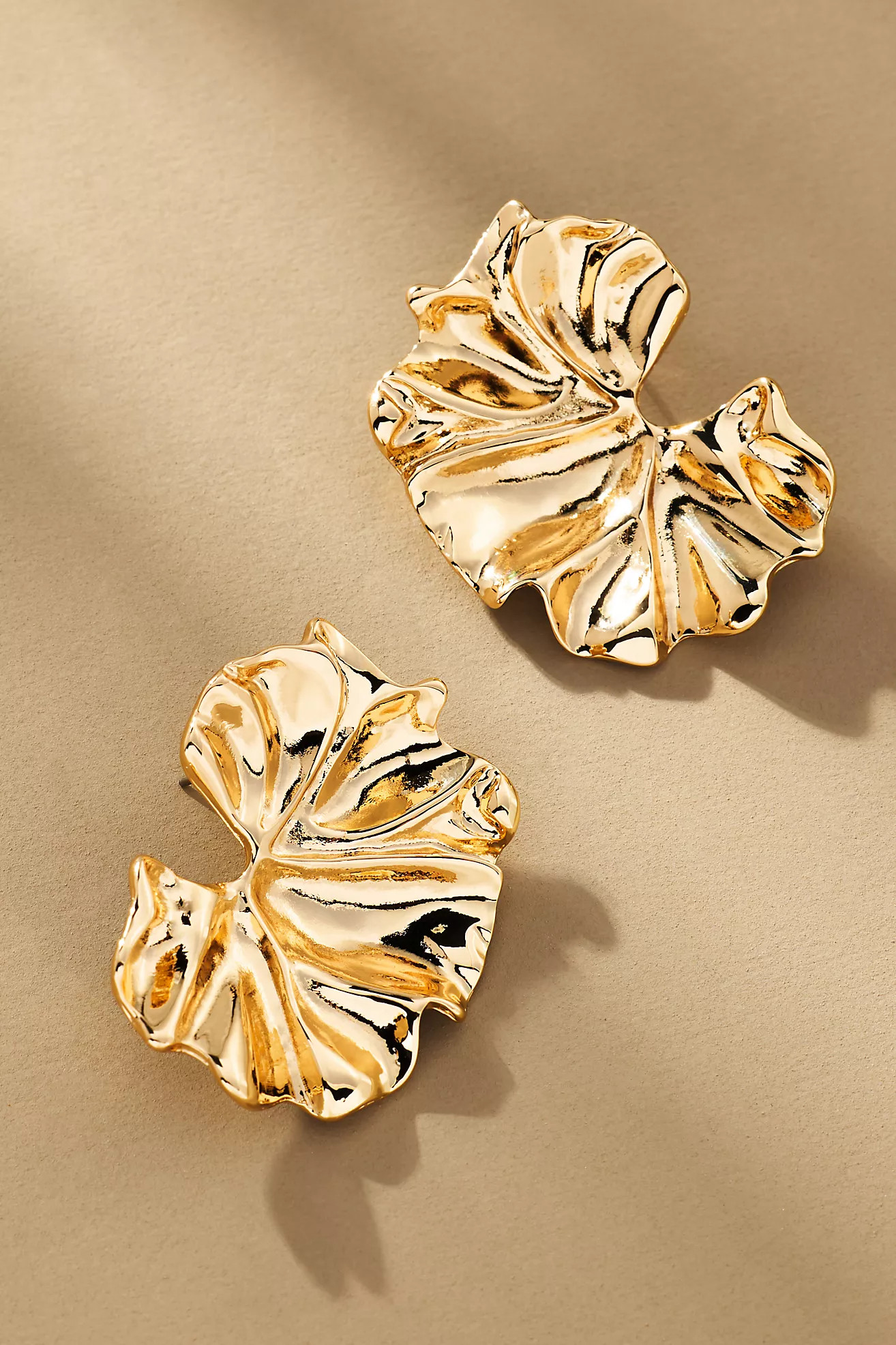 Metal Fluttered Post Earrings | Anthropologie (US)