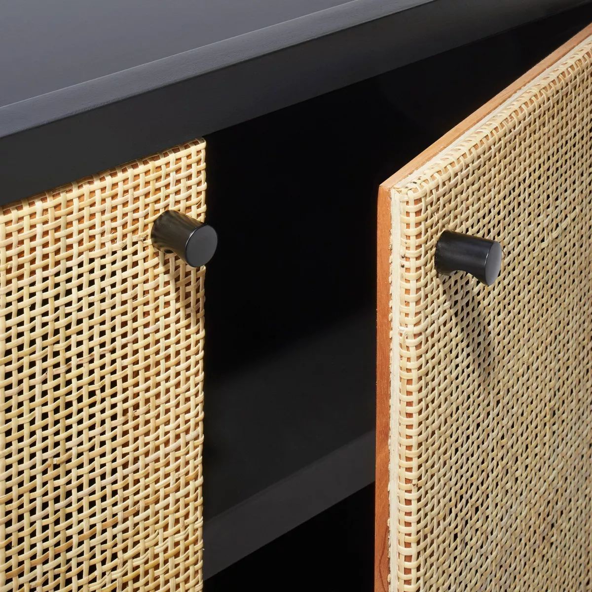 Springville 2 Door Decorative Storage Cabinet Black - Threshold™ designed with Studio McGee | Target