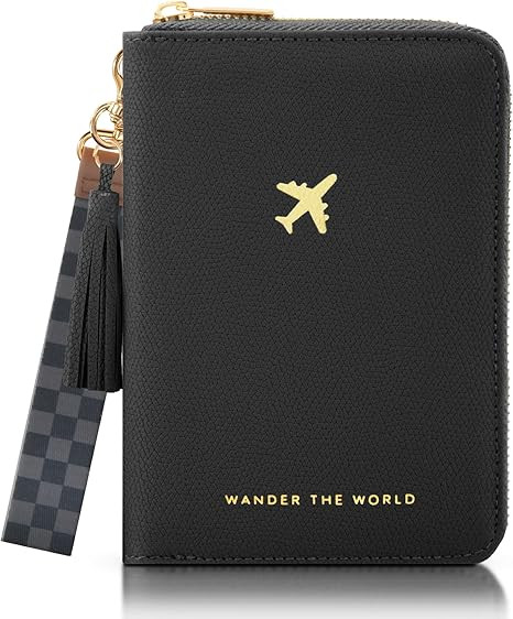 Beautiful Passport Holder for Travel with Wristlet Strap - All-in-One Wallet for Women with Card ... | Amazon (US)