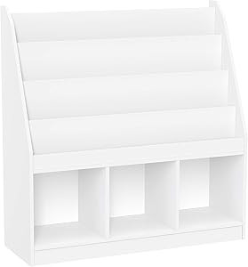 RiverRidge Kids 4 shelves Three Cubbies Bookrack, White (02-251) | Amazon (US)
