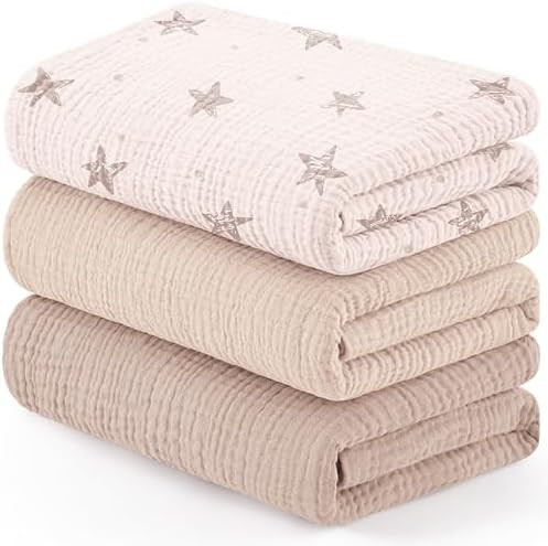 Susurration Muslin Receiving Blanket,100% Cotton Swaddle Blankets for Newborn Soft Thin Swaddle f... | Amazon (US)