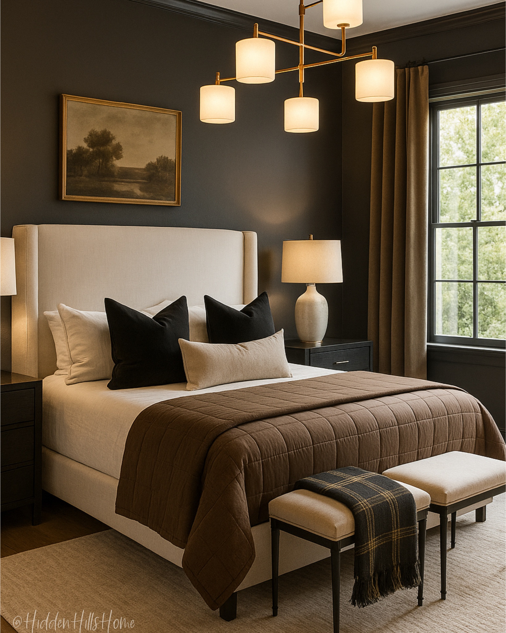 Moody bedroom decor mood board, master bedroom design, home decor ideas, bedroom inspiration with dark and moody tones, bedding, nightstands #bedroom

#LTKHome #LTKStyleTip #LTKSaleAlert