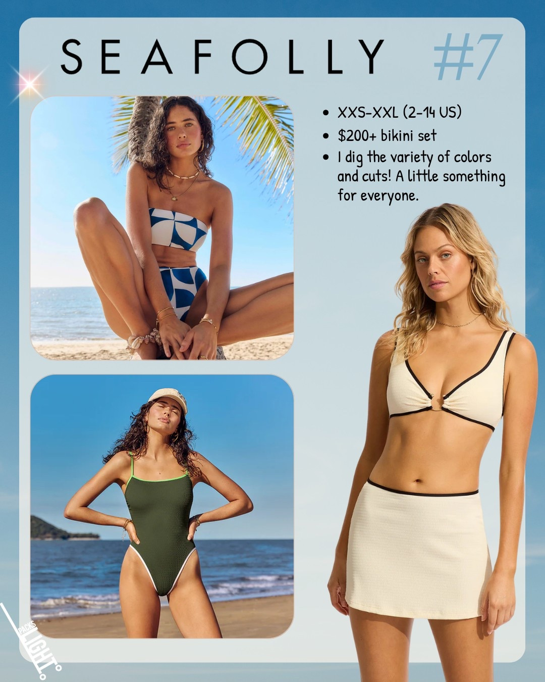 Top swimwear brands according to my community: #7 is SEAFOLLY! #LTKSummer



#LTKSwim #LTKSeasonal #LTKSpringSale