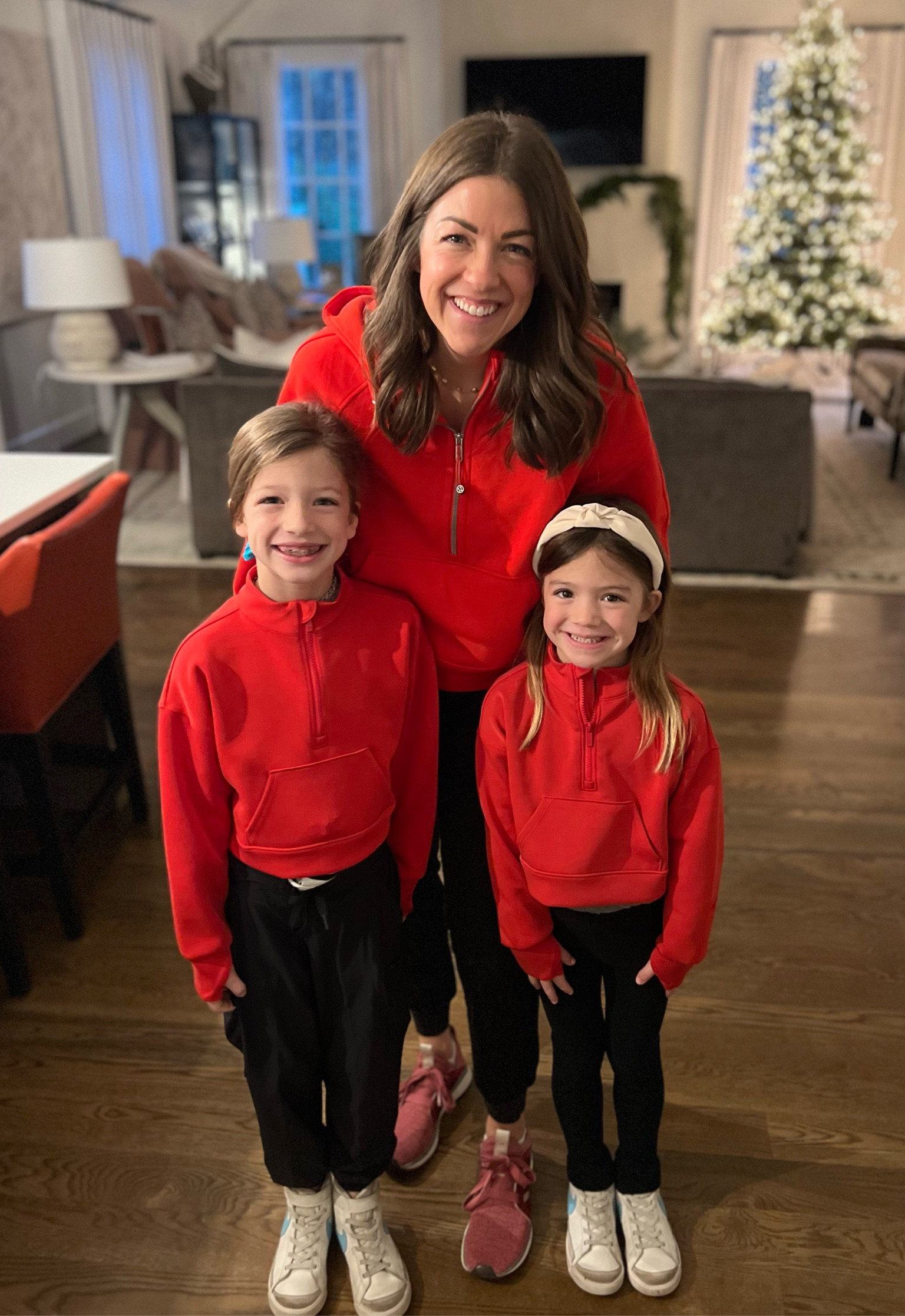 Take your kids to work day and of course they wanted to match! Chiefs won so we wore red ❤️

#LTKFitness #LTKKids #LTKFamily