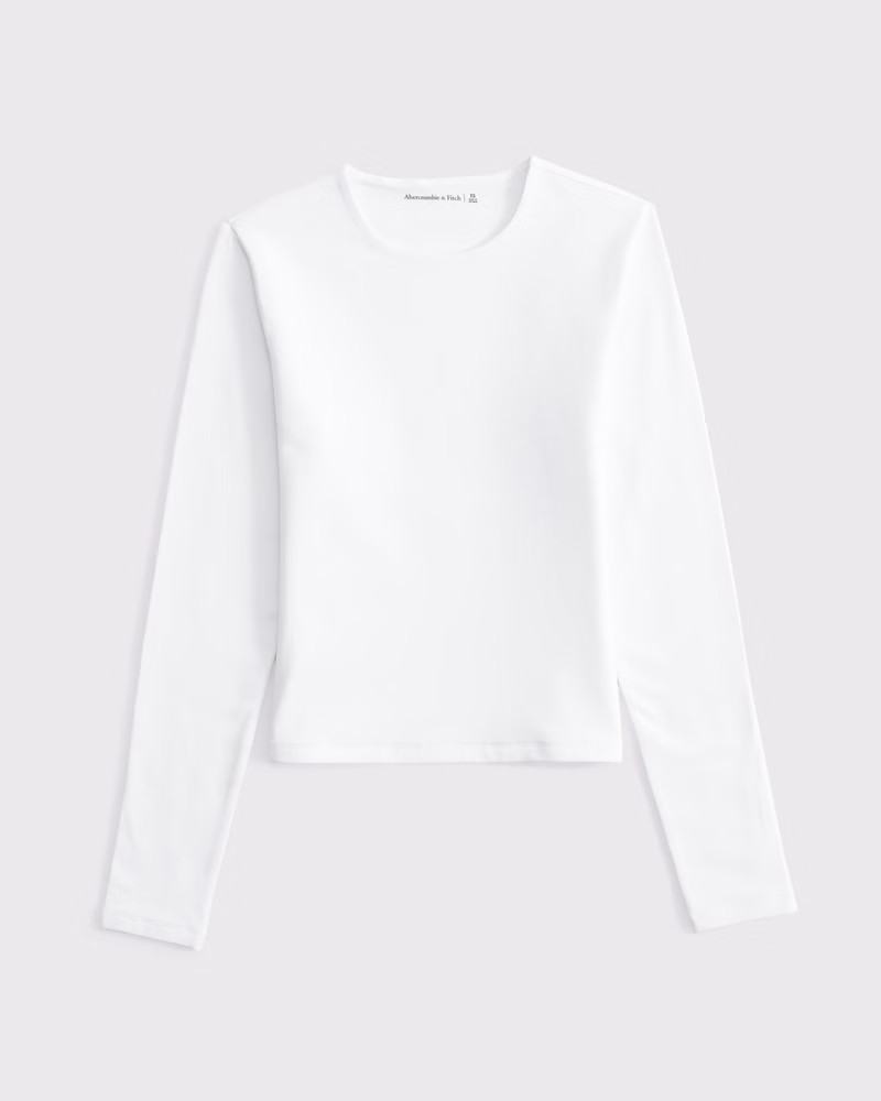 Double-Lined Long-Sleeve Baby Tee | Abercrombie & Fitch (US)