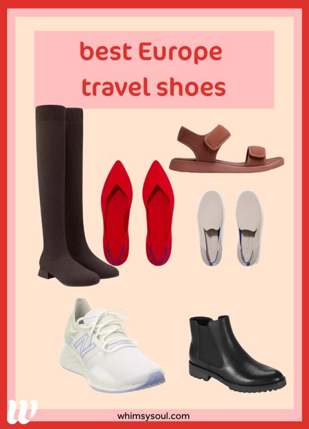 the BEST travel shoes for Europe! Comfy walking sandals that are actually cute, high knee boots for winter trips, my go-to loafers and ballet flats plus the best walking shoes for all seasons! #travel #sandals #walkingshoes #rothys 

#LTKSeasonal #LTKtravel #LTKeurope