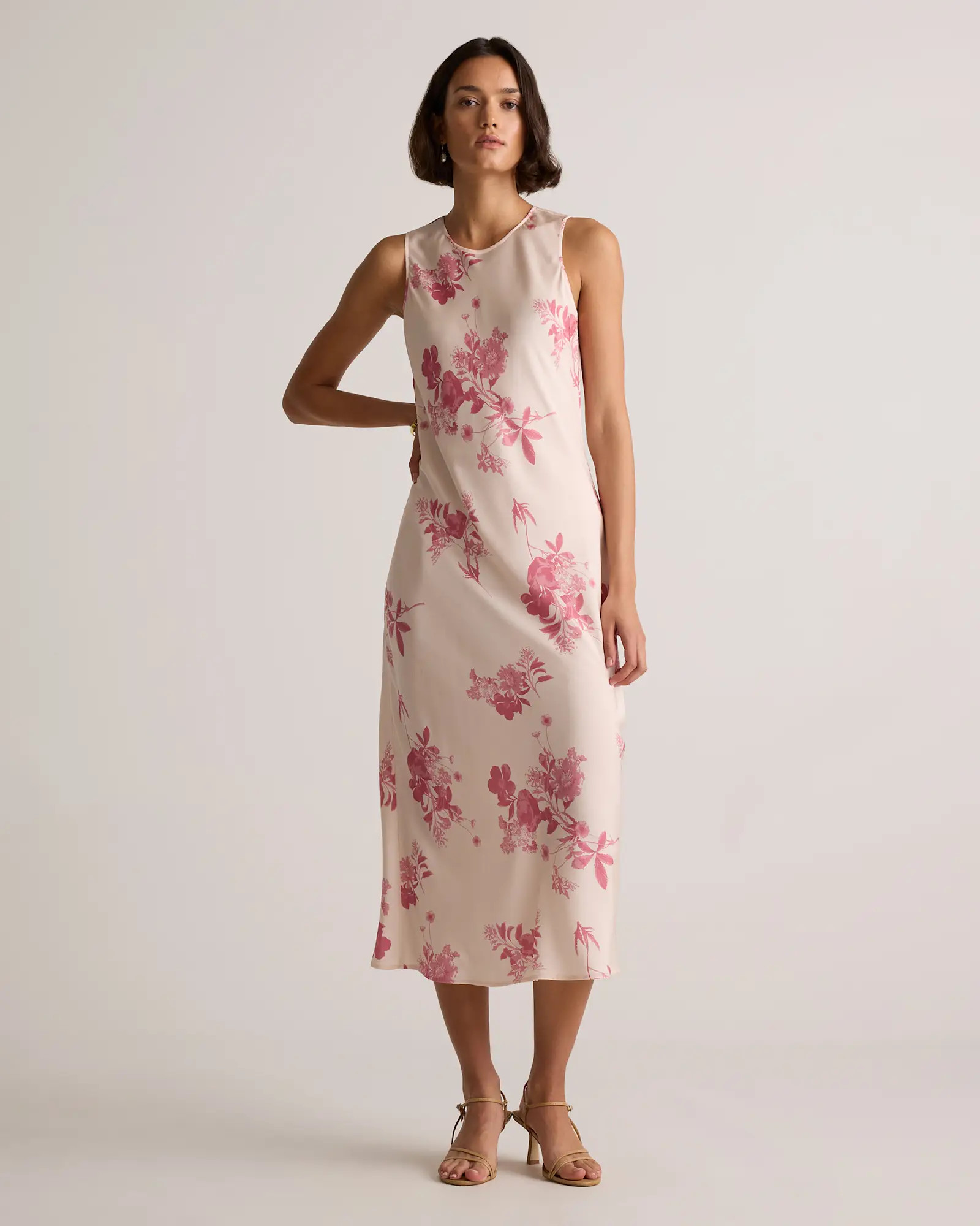 Washable Stretch Silk Tank Midi Dress | Quince