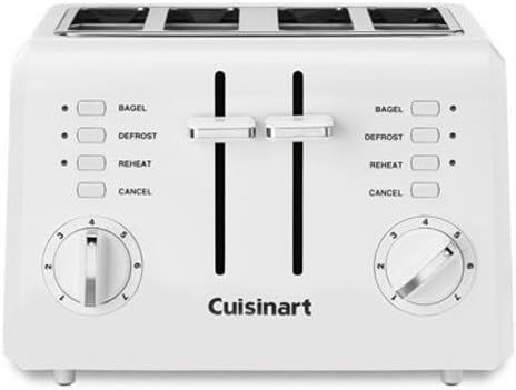Cuisinart CPT-142P1 2-Slice Compact Plastic Toaster, 4, White | Amazon (US)