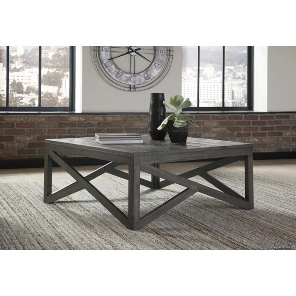 Billingsley Solid Wood Cross Legs Coffee Table | Wayfair North America