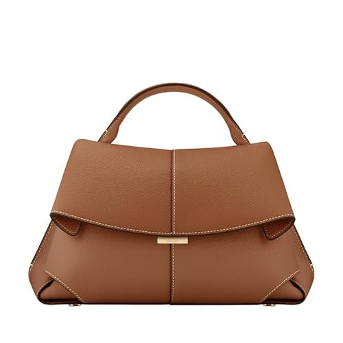 Generic French POLENE niche design first-layer cowhide fashion pleated shoulder handbag (camel) | Amazon (US)