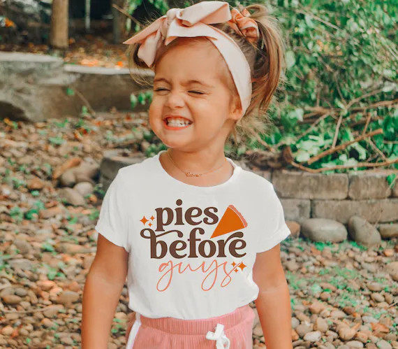 Pies Before Guys  Girls Thanksgiving Shirt Kids Thanksgiving - Etsy | Etsy (US)