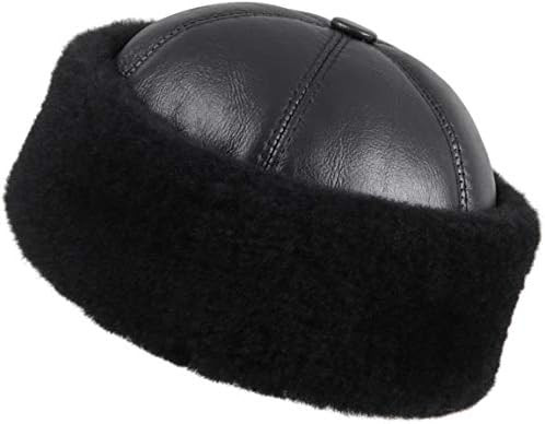 Unisex Shearling Sheepskin Winter Fur Beanie Hat | Amazon (US)