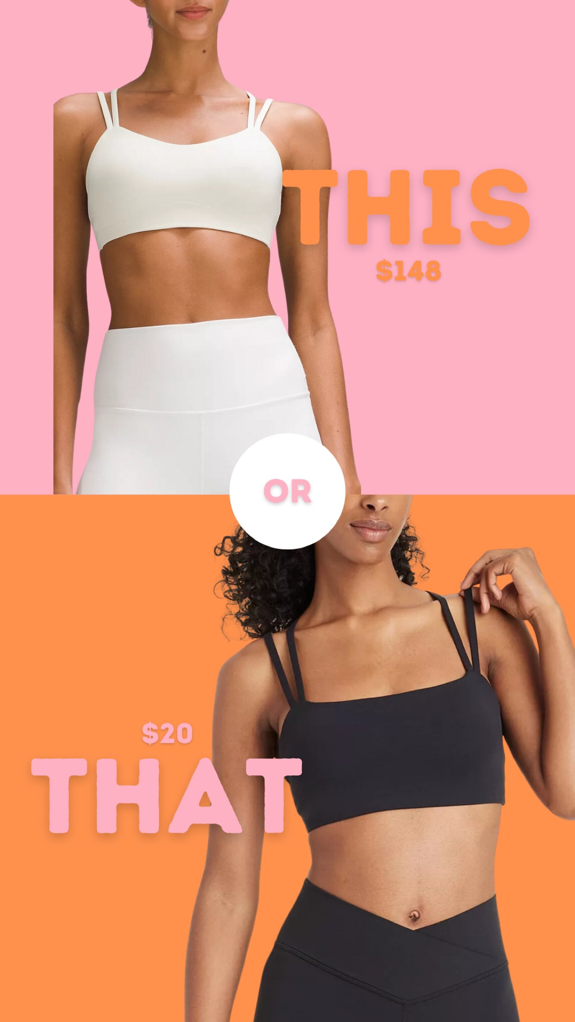 This or That lululemon cloud bra … 

#LTKFitness #LTKActive #LTKFindsUnder50