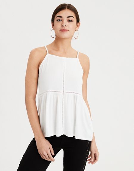 AE Soft & Sexy Lace Trim Top | American Eagle Outfitters (US & CA)