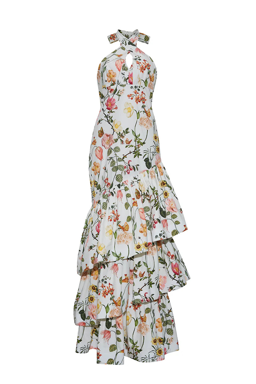 OTM Exclusive: Perla Dress in White Stems | Over The Moon