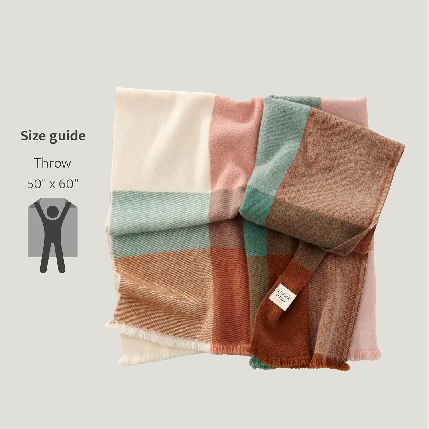 Double Stitch by Bedsure Alpaca Wool Throw Blanket - Soft Warm Blanket for Couch - Luxury Decorat... | Amazon (US)