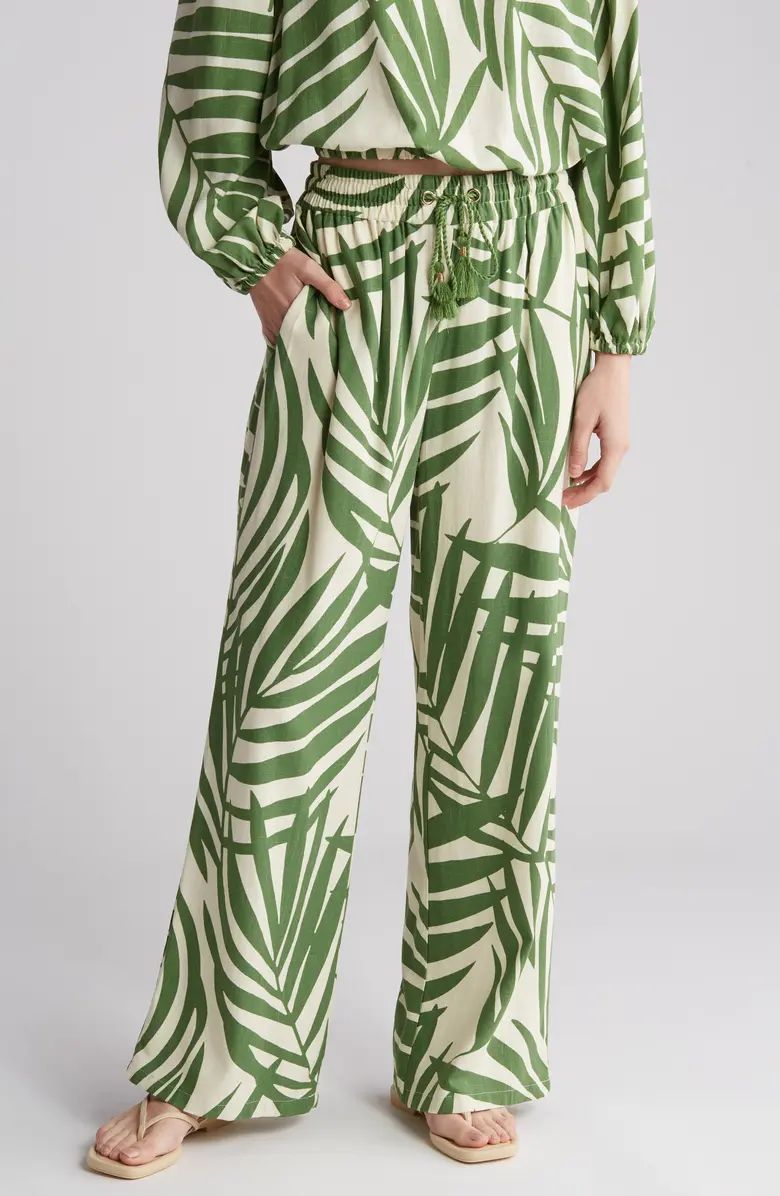 Palm Print Pull-On Pants | Nordstrom Rack
