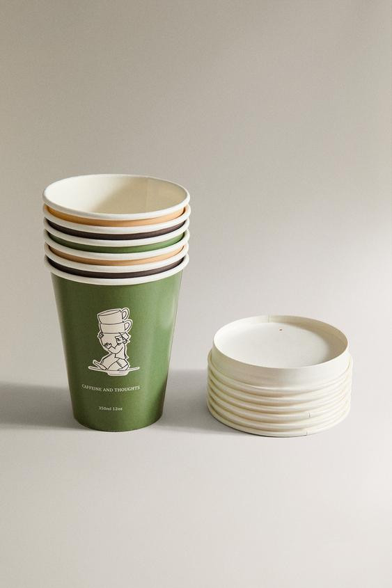 PACK VERRES À CAFÉ AVEC COUVERCLE (PACK DE 6) | Zara FR