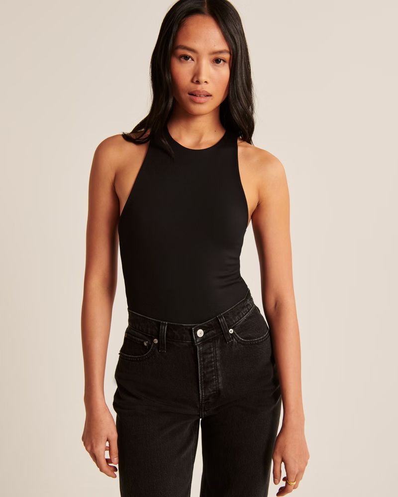 Women's Double-Layered Seamless Fabric Open Back Bodysuit | Women's Tops | Abercrombie.com | Abercrombie & Fitch (US)