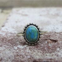 Vintage Sterling Silver Turquoise Ring | Etsy (US)