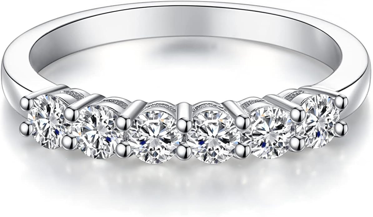 IMOLOVE Moissanite Wedding Band for Women Eternity Bands Moissanite Wedding Rings for Women Sterl... | Amazon (US)