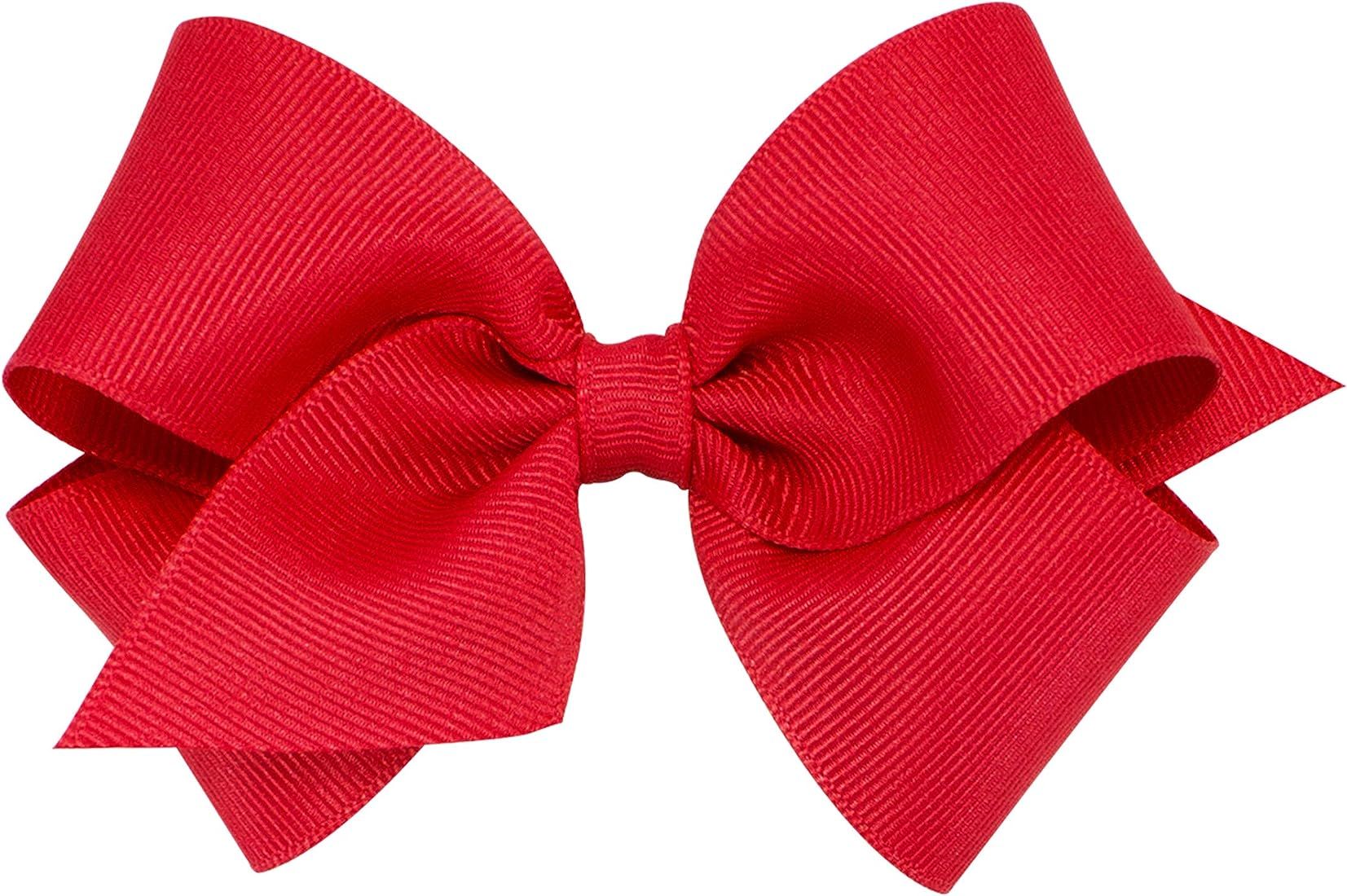 Girls' Classic Grosgrain Hair Bow on a WeeStay Clip with Plain Wrap, Multiple Color and Size Opti... | Amazon (US)