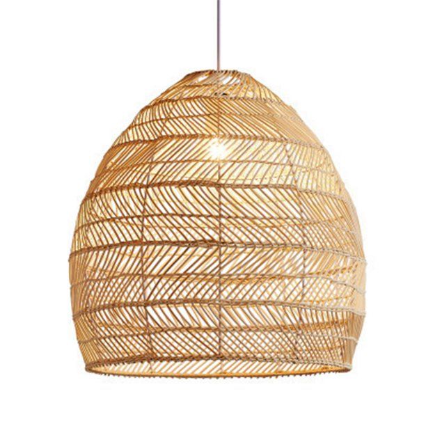 Fovolat Rattan Pendant Light|Modern Ceiling Hand-Woven Basket Light Fixture for Home|Create A Fan... | Walmart (US)