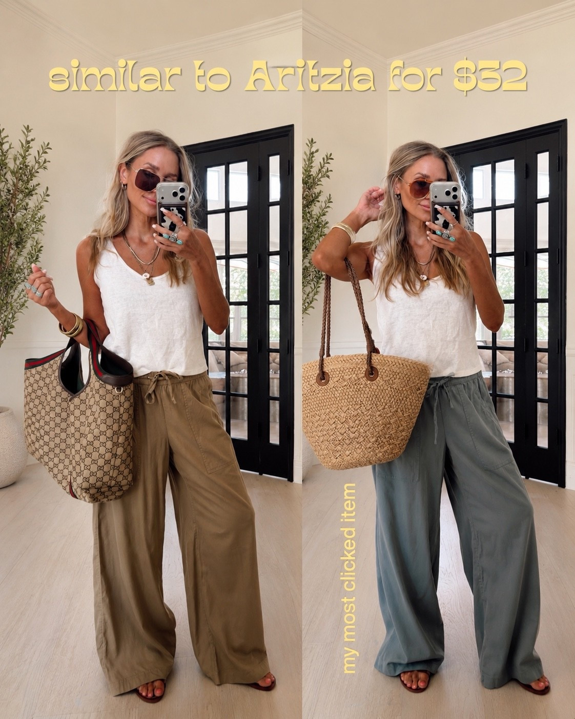 ✨SCROLL TO SHOP✨
I don’t care how viral the Aritzia Lodge Pants are, I’ll be spending $32 at Target for the same thang. 

I wore these on my last flight and they were 10/10 comfy and made the cutest travel fit. ✈️

Size: S / TTS / 5’5” / 120ish lbs