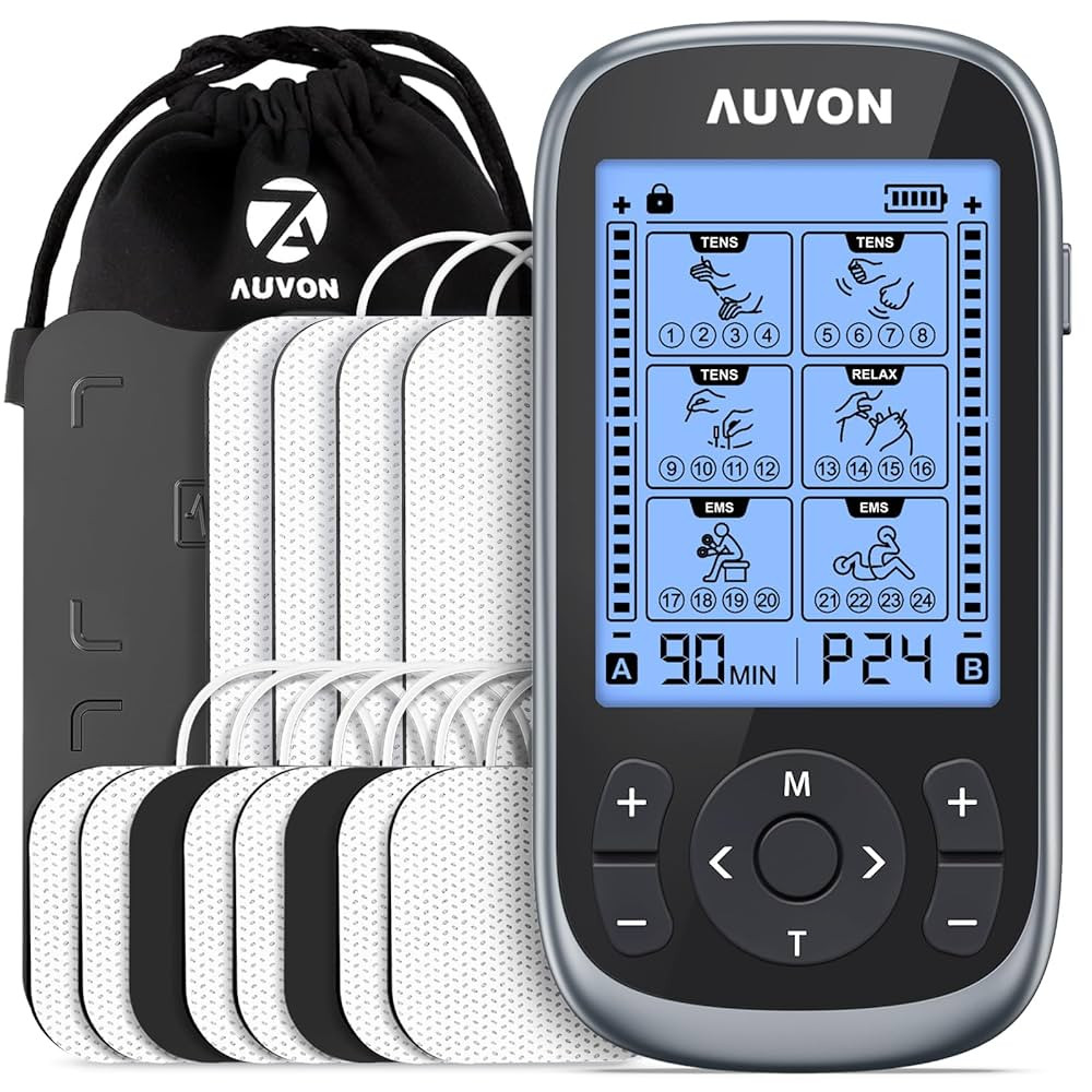 AUVON 3-in-1 TENS Unit Muscle Stimulator, EMS Massage Machine with 40 Intensities for Gradual Sho... | Amazon (US)