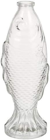 Amosfun Fish Shaped Decorative Glass Bottle with Cork Stopper 10.23X3.93X2.75In Clear Vase for Ho... | Amazon (US)