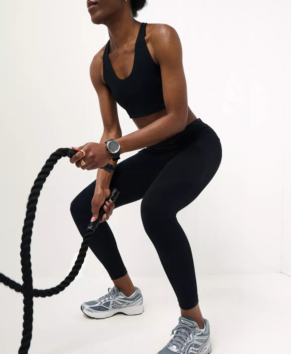 Power 7/8 Gym Leggings   - Black | Sweaty Betty UK