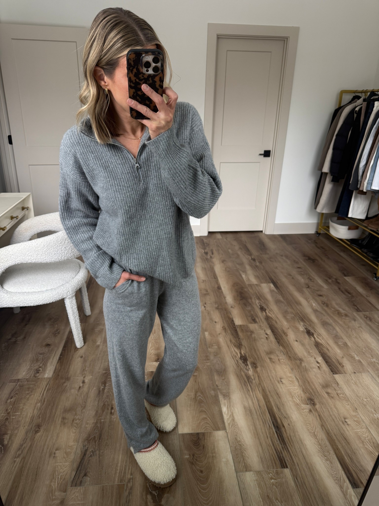 Wearing small cashmere sweater + pants, slippers tts 

#LTKSeasonal #LTKOver40 #LTKootd