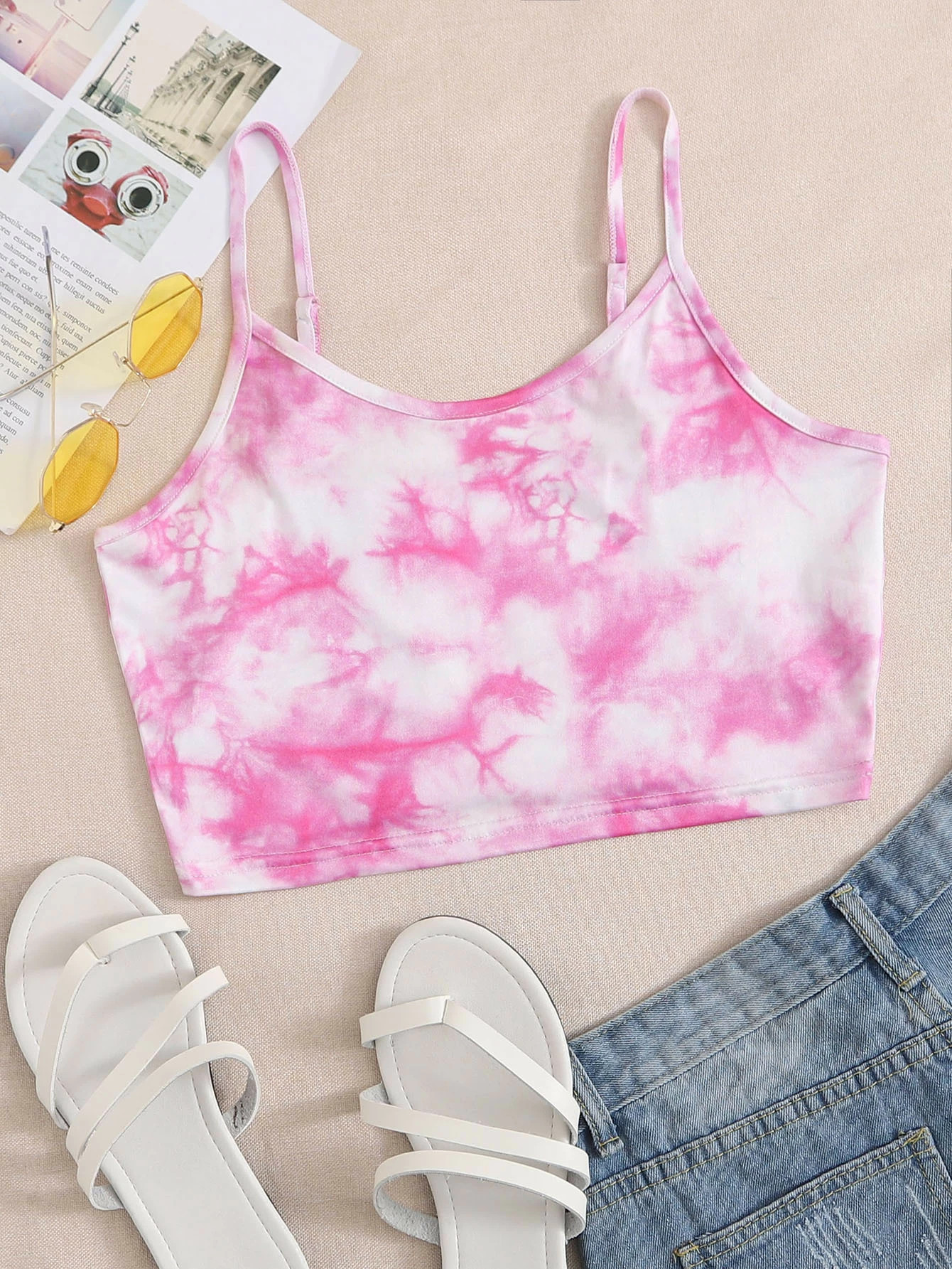 Tie Dye Crop Cami Top | SHEIN