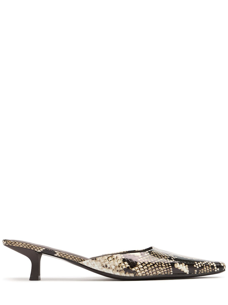 50mm Mira python print leather mules | Luisaviaroma