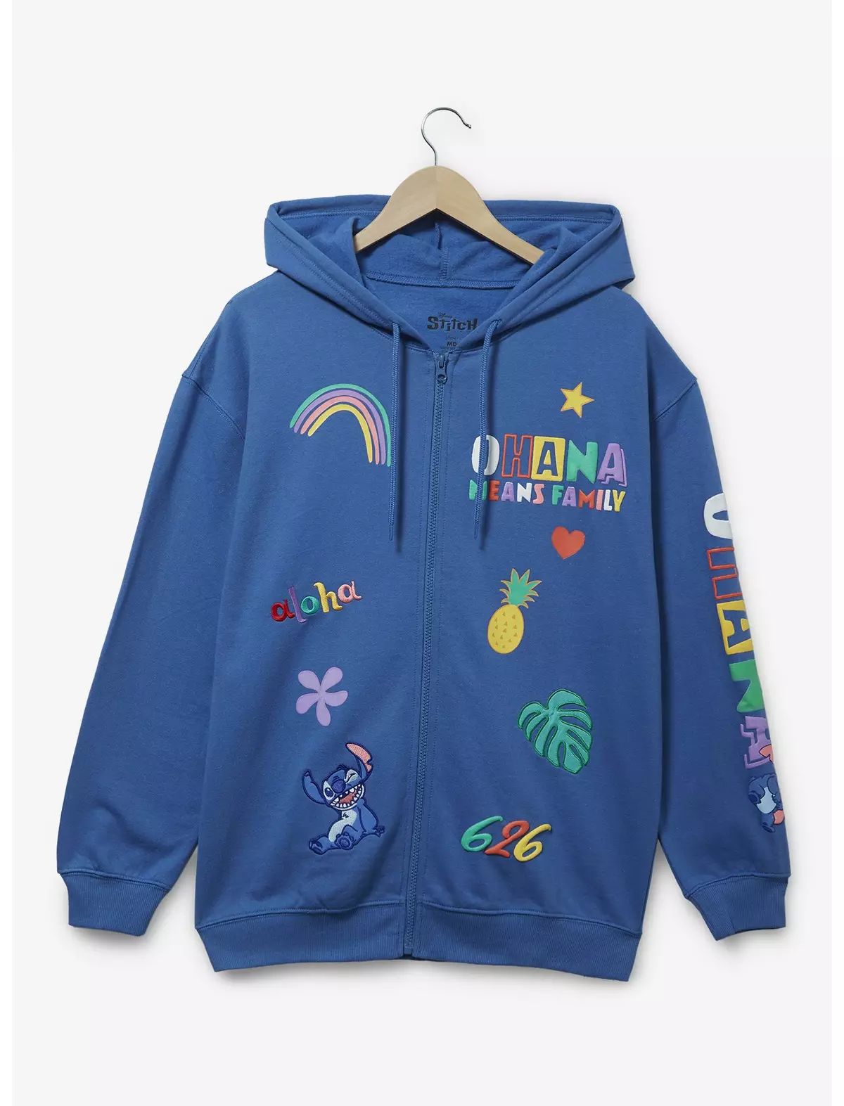 Disney Lilo & Stitch Allover Print Icons Zippered Hoodie - BoxLunch Exclusive | BoxLunch