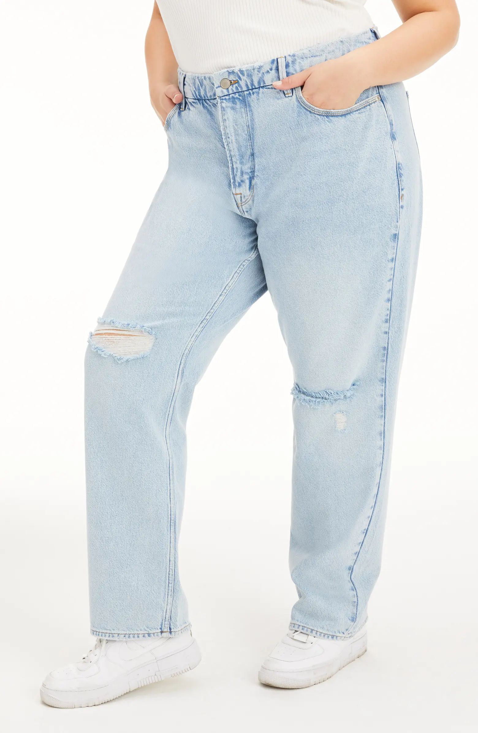 Good '90s Ripped Straight Leg Jeans | Nordstrom