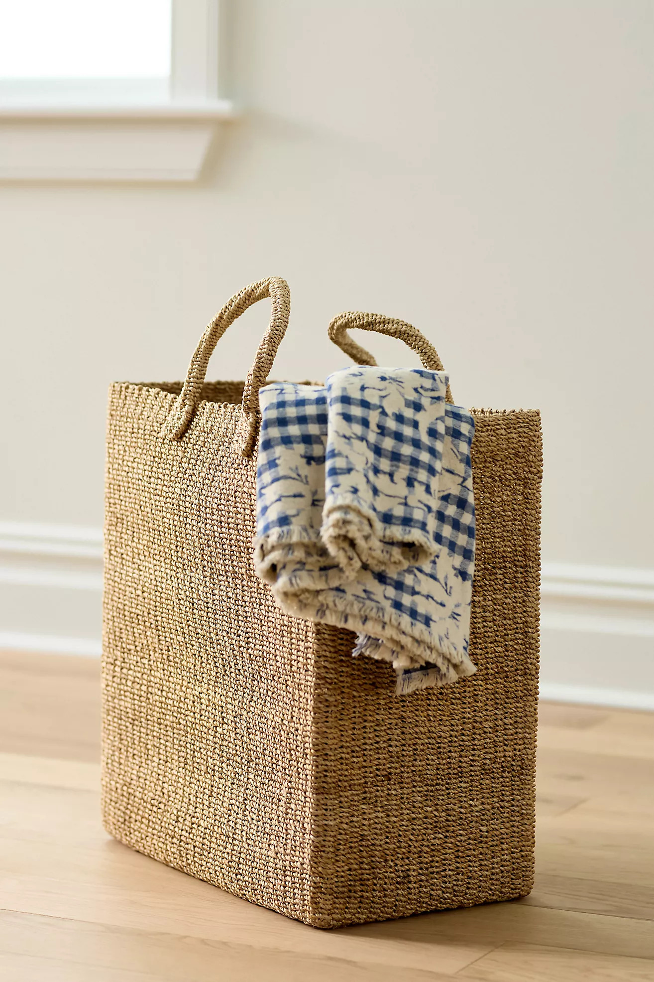 Lucena Abaca Hamper with Handles | Anthropologie (US)