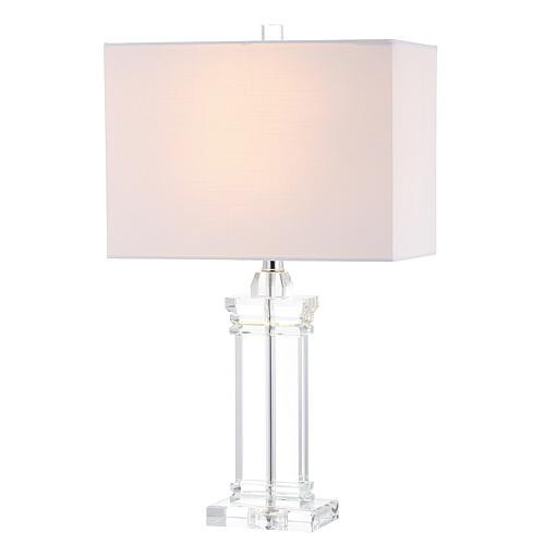 Jonathan Y Clear Ophelia 26.5"" Crystal LED Table Lamp | HSN