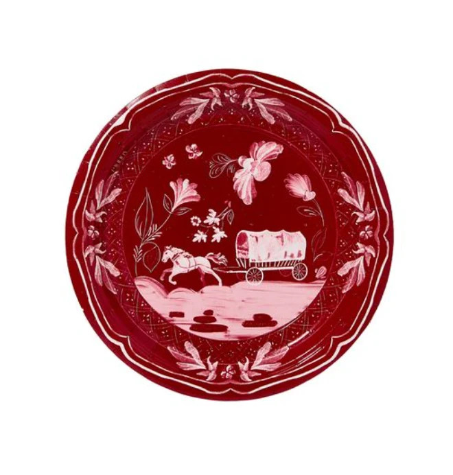 Jardin's Norman Wagon Wheel Dessert Collegiate Paper Plates - 50 Pack | Pavilion Paper