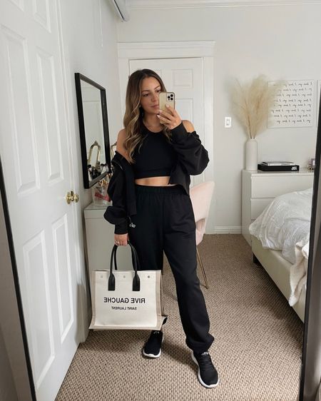 Alo yoga outfit
Bra top- medium
Sweatpants- extra small
Lululemon scuba hoodie- small
APL sneakers- size up 1/2
YSL tote bag

Casual outfit, travel outfit, petite, matching set

#LTKFind #LTKstyletip #LTKtravel