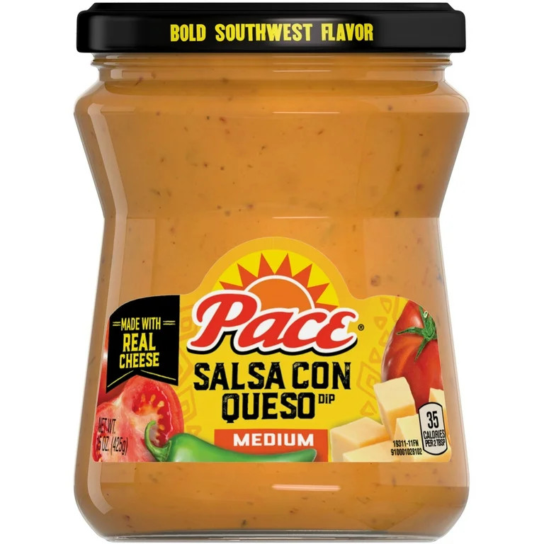 Pace Medium Salsa con Queso Dip, 15 oz Jar | Walmart (US)