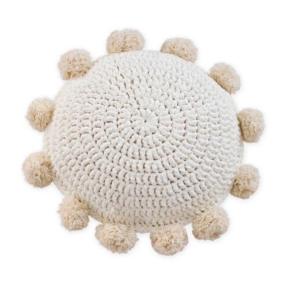 Crochet pompom pillow | Etsy (US)