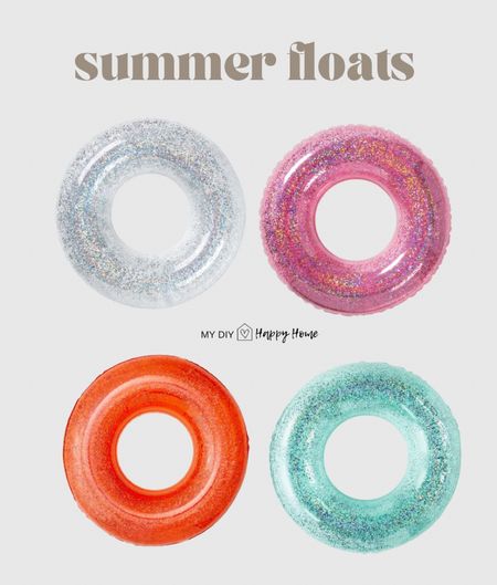 Glitter pool floats
On sale 20% off on the target circle app through June 15

4 colors, we have the clear 

#LTKSwim #LTKSaleAlert #LTKSeasonal