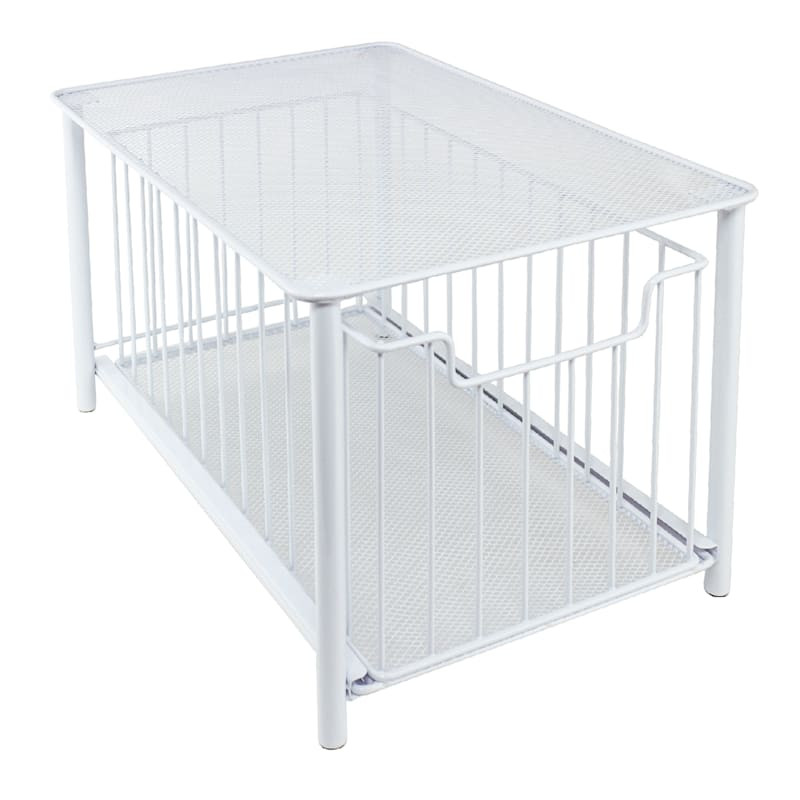 White Under the Sink Storage Organizer, Large | At Home